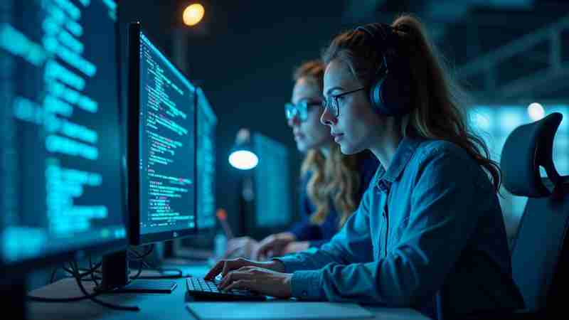 AI agents are transforming software development, Concept art for illustrative purpose, tags: ki-coding-assistenten - Monok